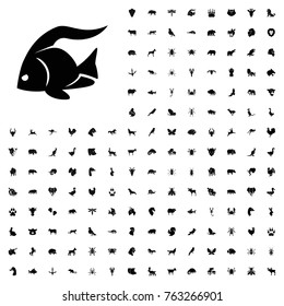 Fish icon illustration isolated vector sign symbol. animals icon set for web and mobile.
