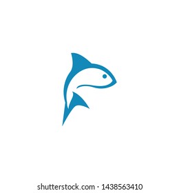 Fish icon Illustration logo template design