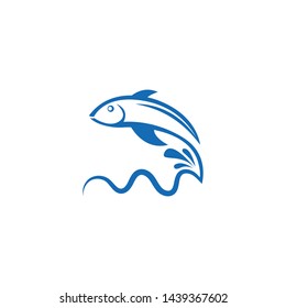 Fish icon illustration template vector