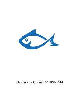 Fish icon illustration template vector