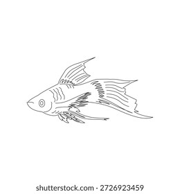 ícone de peixe ilustração vetor modelo de design
