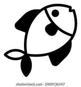 Fish Icon Illustration for web, app, infographic, etc