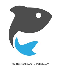 Fish icon image design illustration