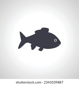 Icono de pescado, icono de pescado aislado