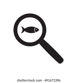 Fish    icon,  isolated. Flat  design.