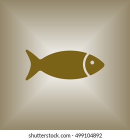 Fish    icon,  isolated. Flat  design.