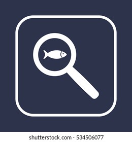 Fish Icon, isolated. Flat  design.