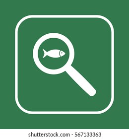 Fish Icon, isolated. Flat  design.