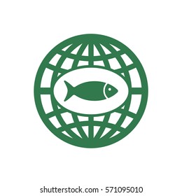 Fish Icon, isolated. Flat  design.