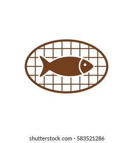 Fish Icon, isolated. Flat  design.