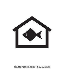 Fish Icon, isolated. Flat  design.