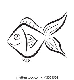 Fish icon isolated illustration on white background