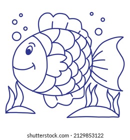 fish icon isolated on white background from pets collection.