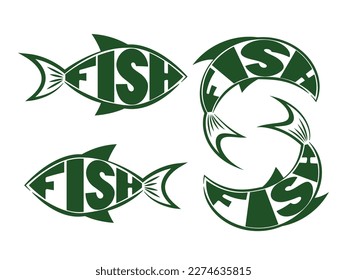 fish icon isolated on White Background.