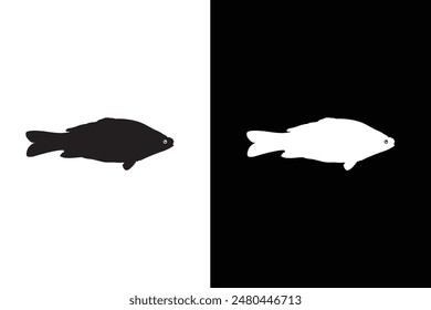 Fish icon isolated on white background. Fish silhouette logos