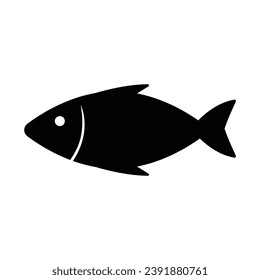 Fish icon isolated vector illustration on white background.