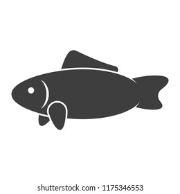 Fish icon. Isolated vector on white background