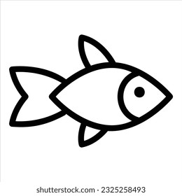 fish icon with isolated vektor and transparent background