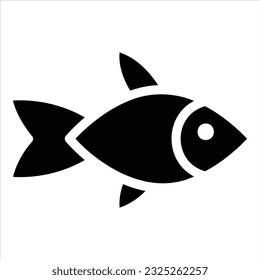 fish icon with isolated vektor and transparent background