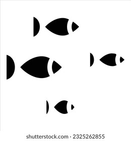 icono de pescado con vektor aislado y fondo transparente