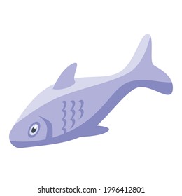 Fish icon. Isometric of Fish vector icon for web design isolated on white background