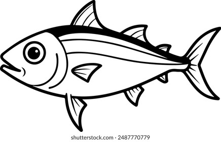  Fish icon Line art, Abstract fish in continuous line art drawing, t-shirt, website and App icon vector design 