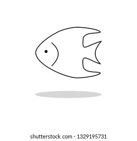 Fish Icon Line Art Vector Stock Vector (Royalty Free) 1329195731 ...