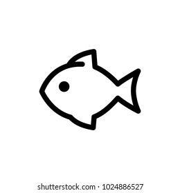 fish icon, line sign, vector illustration eps10