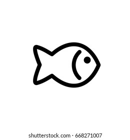 Fish icon, line sign vector illustration of Eps10