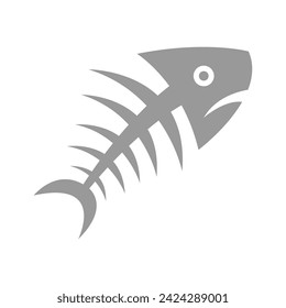 Fish icon logo design illustration