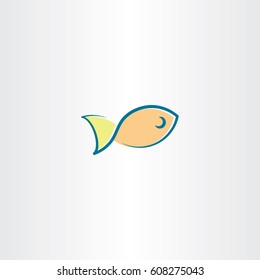 fish icon logo element design sign