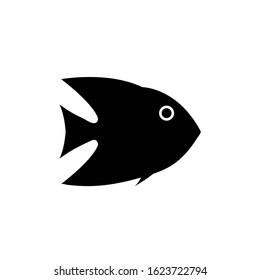 Fish icon, logo isolated on white background