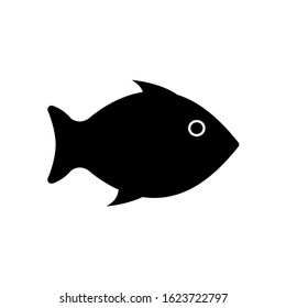 Fish icon, logo isolated on white background