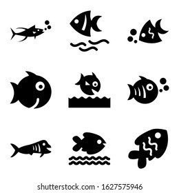 fish icon or logo isolated sign symbol vector illustration - Collection of high quality black style vector icons

