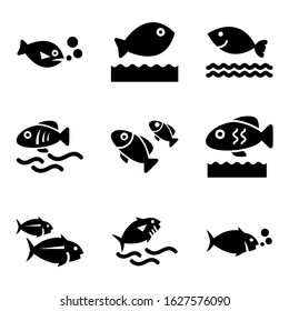 fish icon or logo isolated sign symbol vector illustration - Collection of high quality black style vector icons
