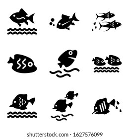 fish icon or logo isolated sign symbol vector illustration - Collection of high quality black style vector icons
