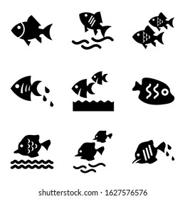 fish icon or logo isolated sign symbol vector illustration - Collection of high quality black style vector icons
