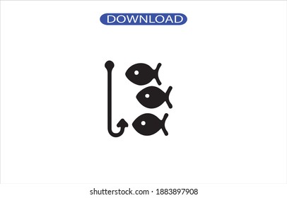 Icono de pez o logotipo de símbolo de signo aislado ilustración vectorial - iconos vectoriales de estilo negro de alta calidad.
