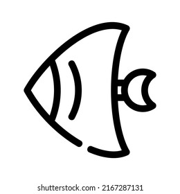 Fischsymbol oder Logo einzeln auf Zeichen, Vektorgrafik - hochwertige Vektorsymbole in schwarzem Stil
