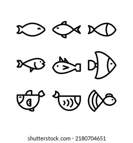 fish icon or logo isolated sign symbol vector illustration - Collection of high quality black style vector icons
