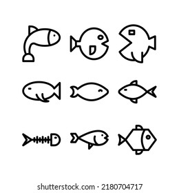 fish icon or logo isolated sign symbol vector illustration - Collection of high quality black style vector icons
