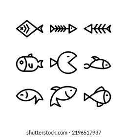 fish icon or logo isolated sign symbol vector illustration - Collection of high quality black style vector icons
