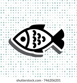 Fish icon or logo isolated. Simple black vector symbol