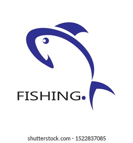 fish icon logo vector design