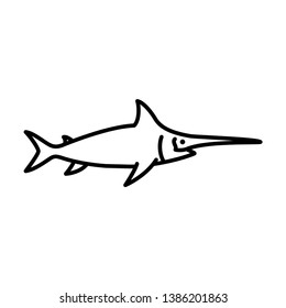 fish icon, marlin fish icon in trendy flat style 