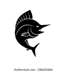 fish icon, marlin fish icon in trendy flat style 