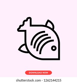 Fish icon modern vector style