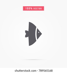 fish icon. ocean animal