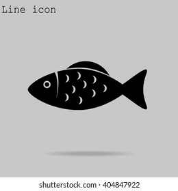 fish icon on background