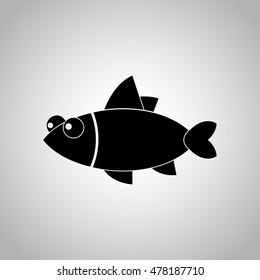 Fish icon on the background